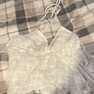 White Halter Top Edikted